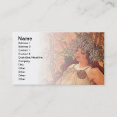 Herbst Jugendstil von Alphonse Mucha Visitenkarte (Vorderseite)