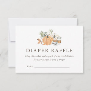 Herbst-Kaffee-Baby-Party   Windel-Raffle Einladung