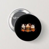 Herbst-Kaffee-Kürbis-Gewürz-Latte-Eis-Warm-Gemütli Button (Vorne & Hinten)