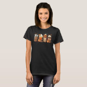 Herbst-Kaffee-Kürbis-Gewürz-Latte-Getränke Herbst  T-Shirt (Vorne ganz)