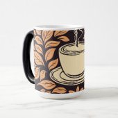 Herbst-Kaffeetasse Botanisches Muster 15 oz Tasse (Vorderseite Links)