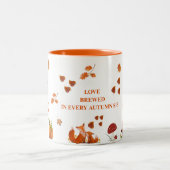 Herbst-Kaffeetasse  Zweifarbige Tasse (Mittel)
