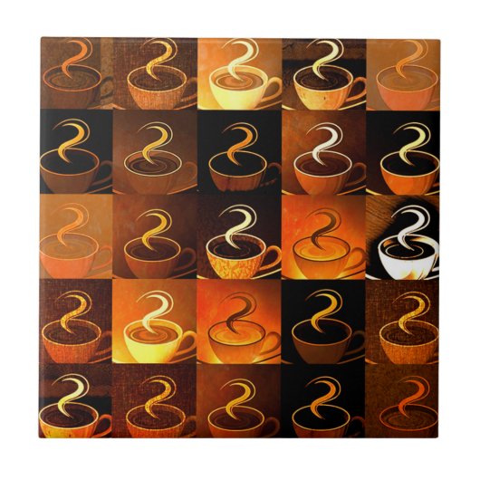 Herbst-Kaffeetassen Fliese (Vorderseite)