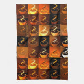 Herbst-Kaffeetassen Geschirrtuch (Vertikal)