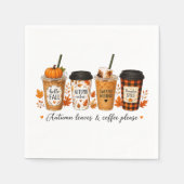 Herbst-Kaffeetassen Serviette (Vorderseite)
