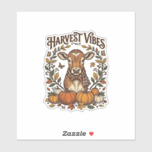 Herbst-Kalb-Shirt Vintage-Gravur-Ernte-Kürbis Aufkleber