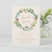 Herbst-Kämpfer geben Dinner-Party Einladung (Stehend Vorderseite)