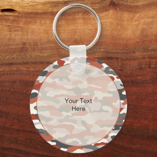 Herbst Kamuflage Rugged Aluminium Schlüsselanhänger (Rückseite)
