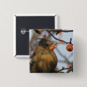 Herbst-Kardinal Button (Vorne & Hinten)