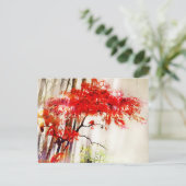 Herbst Kardinal, Japanische Rote Ahornbaum, Postka Postkarte (Stehend Vorderseite)