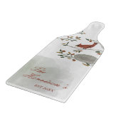 Herbst Kardinal rot und grün etabliert Schneidebrett (Ecke)