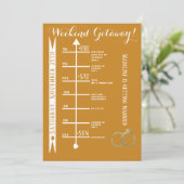 Herbst Kariert Bachelorette Wochenende Stadtrundga Einladung (Stehend Vorderseite)