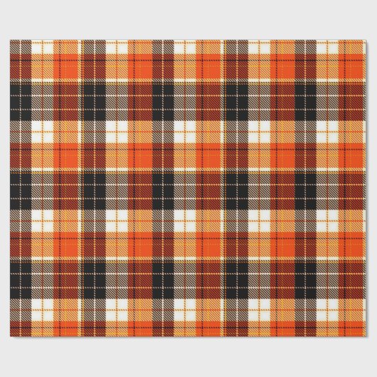 Herbst kariert geschenkpapier (Flach)