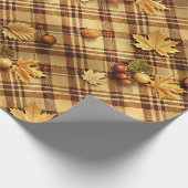 Herbst Kariert Geschenkpapier (Ecke)