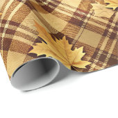 Herbst Kariert Geschenkpapier (Rolleneckpunkt)