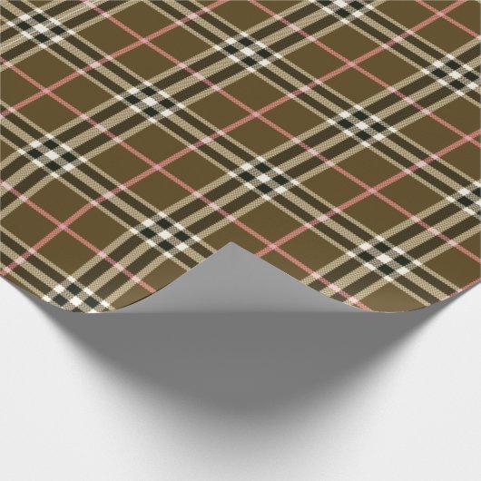 Herbst Kariert Geschenkpapier (Ecke)