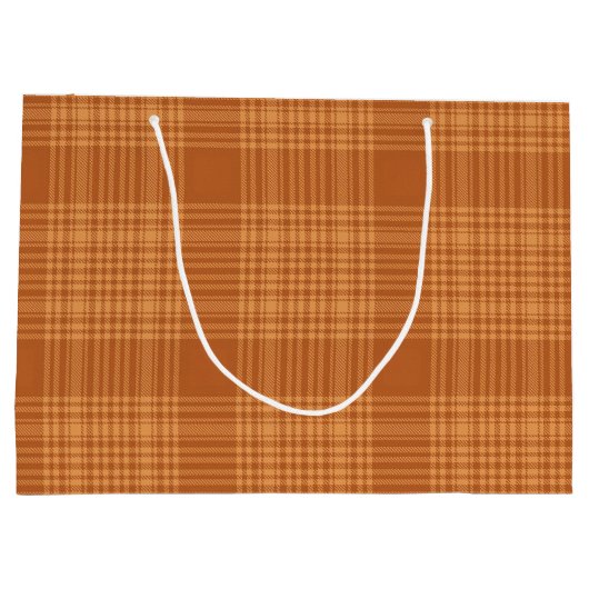 Herbst Kariert Große Geschenktüte (Rückseite)