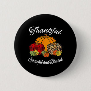 Herbst Kariert Leopard Pumpkin Herbst Erntedank Wo Button