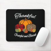 Herbst Kariert Leopard Pumpkin Herbstblase Ernteda Mousepad (Mit Mouse)
