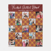 Herbst Kariert Personalisiert einzigartig 13 FotoC Fleecedecke (Vorderseite)