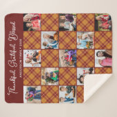 Herbst Kariert Personalisiert einzigartig 13 FotoC Sherpadecke (Vorderseite (Horizontal))