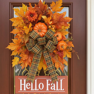 Herbst kariert satinband