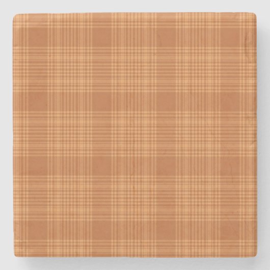 Herbst Kariert Steinuntersetzer (Vorderseite)