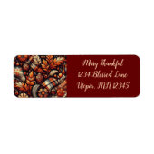 Herbst Karierte Blätter Orange Black Pattern (Vorne)