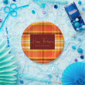 Herbst Karierte Wohngestaltung Herbst Erntedank Pappteller (Party)