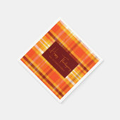 Herbst Karierte Wohngestaltung Herbst Erntedank Serviette (Ecke)