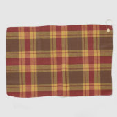 Herbst-Karo-Imitat-Stoff-Golfhandtuch Golfhandtuch (Horizontal)