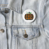 Herbst Karo Kürbis Button (Beispiel)