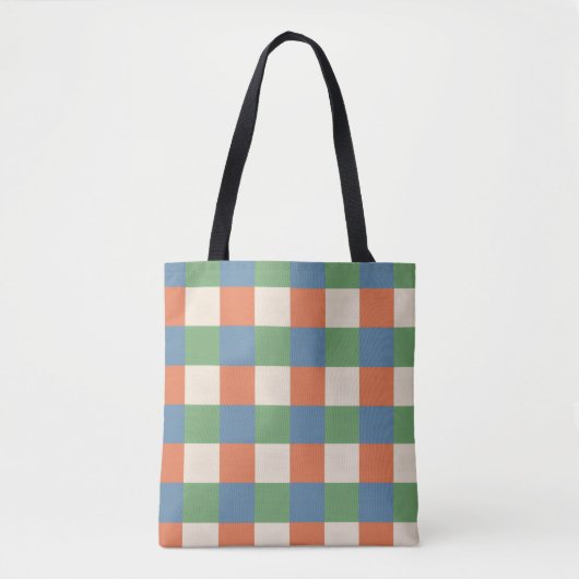 Herbst-Karo-Tragetasche Tasche (Vorderseite)