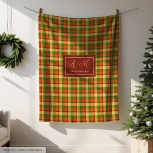 Herbst-Karo-Wurfdecke Cozy Benutzername Akzent Fleecedecke