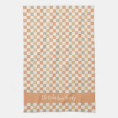 Herbst Karomuster Herbst Plaid Benutzerdefinierter Geschirrtuch (Vertikal)