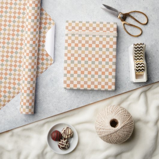 Herbst Karomuster Herbst Plaid Schachbrett Geschenkpapier (Kunsthandwerk)