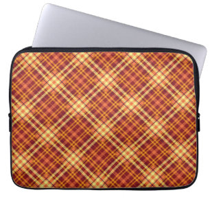 Herbst-Karostoff-Textur-Muster-52627 Laptopschutzhülle