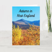 Herbst-Karte in New England Karte (Vorderseite)