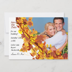 Herbst Kaskade Save-the-Date-Ankündigung Save The Date