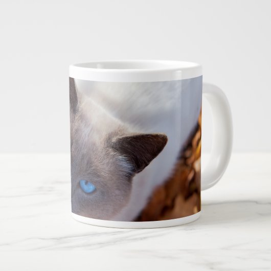 Herbst-Katze Jumbo-Tasse (Vorderseite Rechts)
