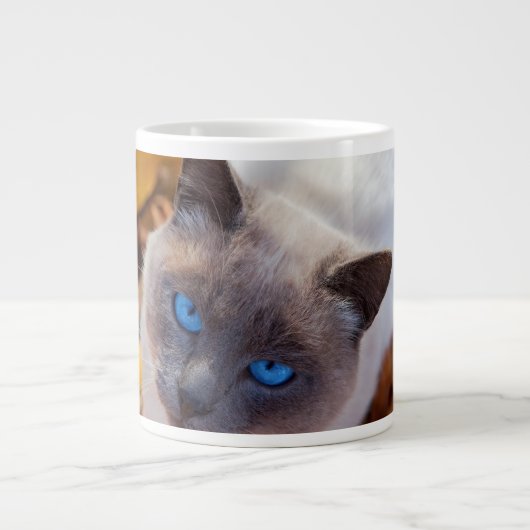 Herbst-Katze Jumbo-Tasse (Vorderseite)