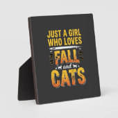 Herbst Katzen Mädchen Halloween Design_1 Fotoplatte (Vorderseite)