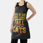 Herbst Katzen Mädchen Halloween Design_1 Schürze (InSitu)