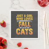 Herbst Katzen Mädchen Halloween Design_1 Serviette (Beispiel)