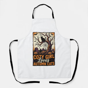 Herbst Katzenliebhaber Vintage Halloween Mädchen S Schürze