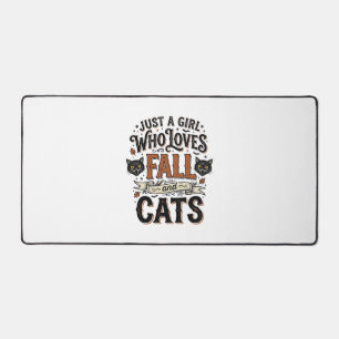 Herbst-Katzenliebhaber Vintage-Halloween-Shirt-Des Schreibtischunterlage