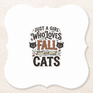 Herbst-Katzenliebhaber Vintage-Halloween-Shirt-Des Untersetzer
