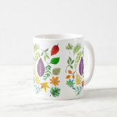 Herbst Keramik Tasse | Rustikale Blätter Kaffeetas (VorderseiteRechts)