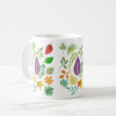 Herbst Keramik Tasse | Rustikale Blätter Kaffeetas (Vorderseite Links)