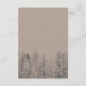 Herbst Kiefernwald Foto Chic Empfang Begleitkarte (Rückseite)